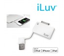 CARGADOR ILUV P/IPAD/IPHONE/IPOD MINI CUTESYNC WHITE (PN ICB9WHT